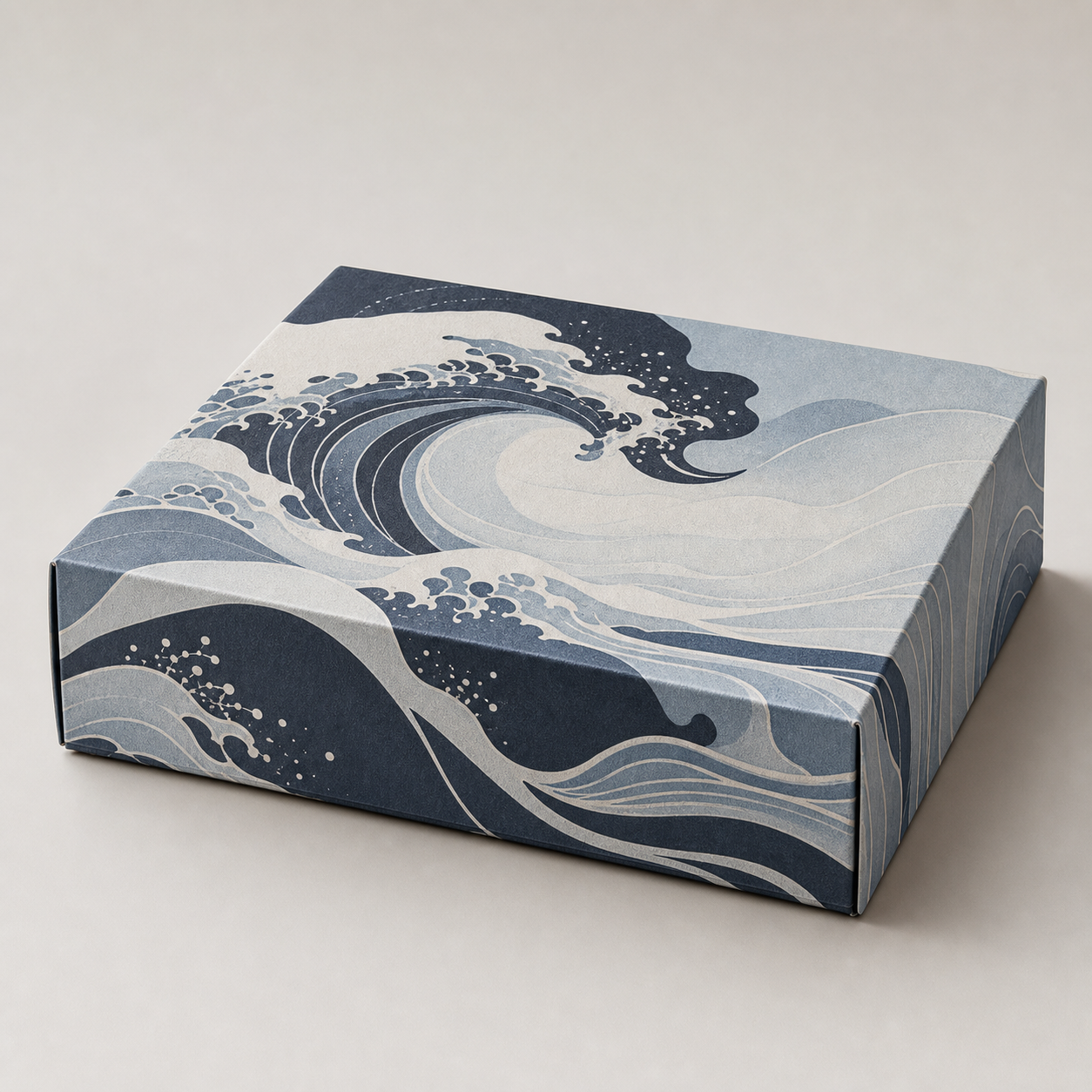 Clean Fragrance Box with Japanese wave inspired graphics